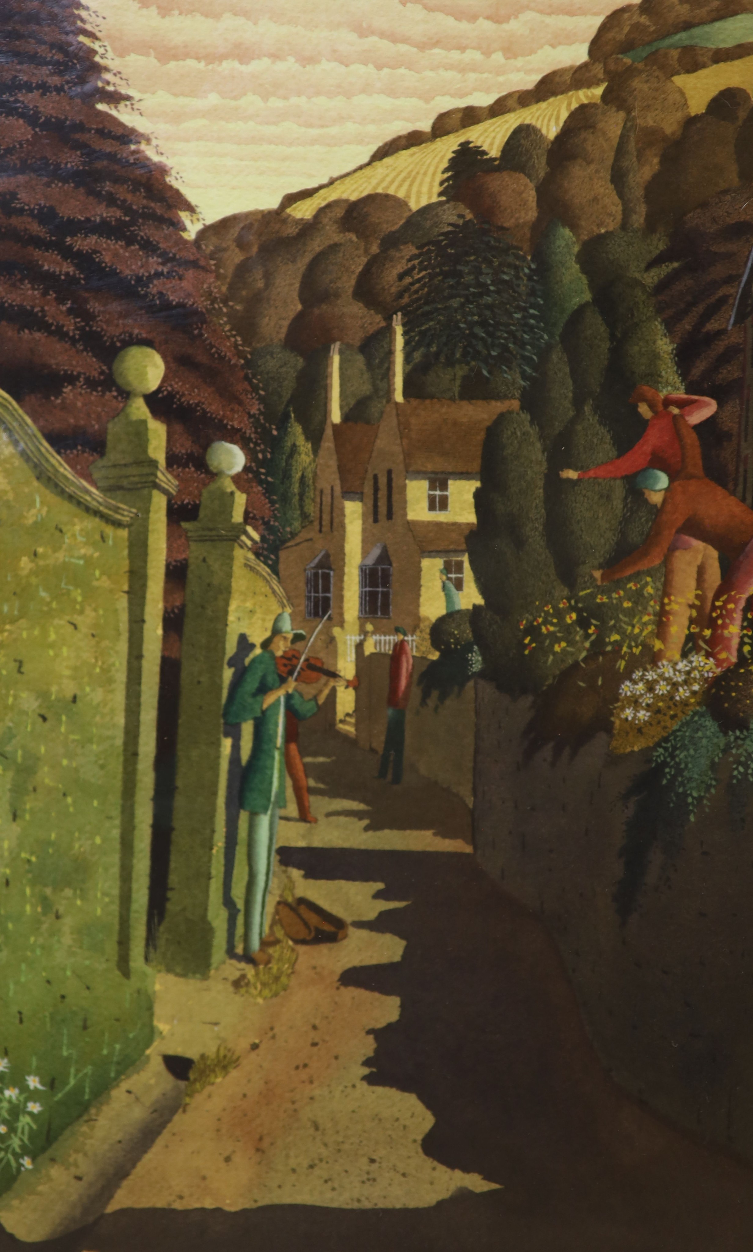 Simon Palmer (b. 1956), three colour screenprints, comprising 'The Arrival of the Man from Cremona', 43 x 28.5cm (largest)